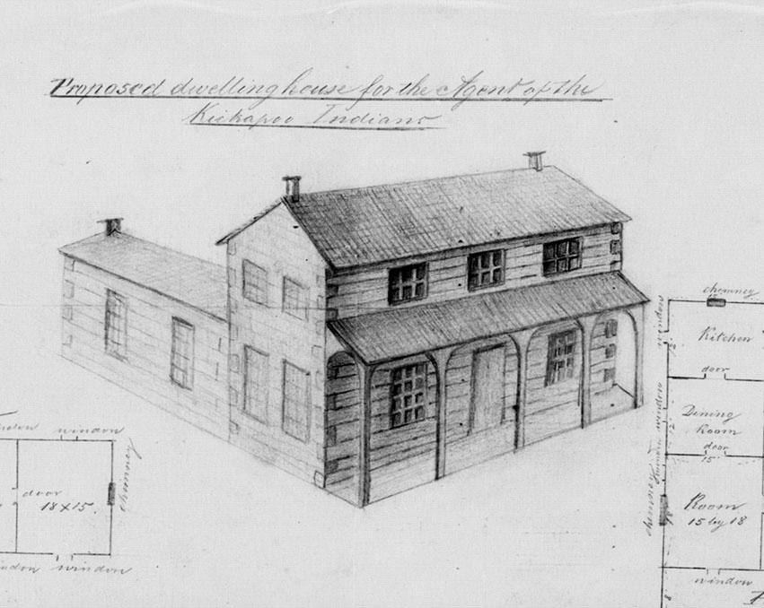 Plan for the house of the agent for the Kickapoo Indian reservation