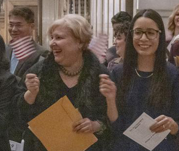 New citizens at naturalization ceremony on Bill of Rights Day in the National Archives Rotunda