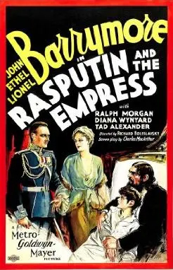 Poster for the 1932 movie Rasputin and the Empress