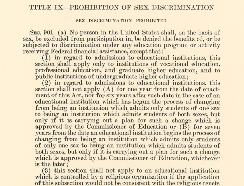 Title IX legislation