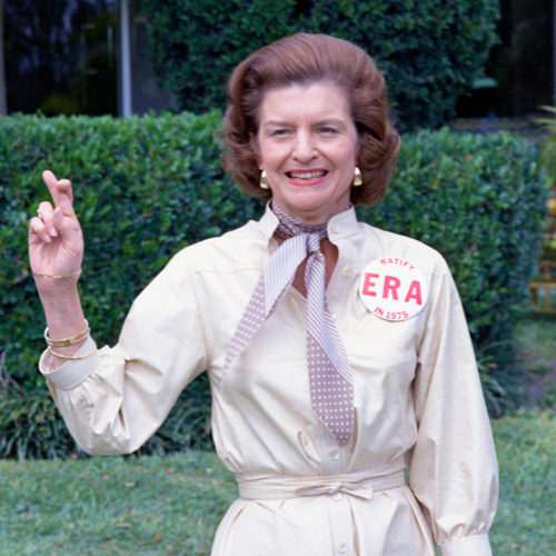 Betty Ford promoting the Equal Rights Amendment