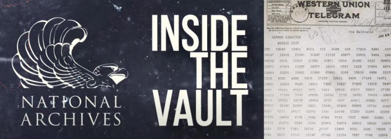 Inside the Vault logo with Image of the Zimmerman Telegram