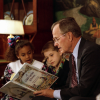 President Bush reads to children