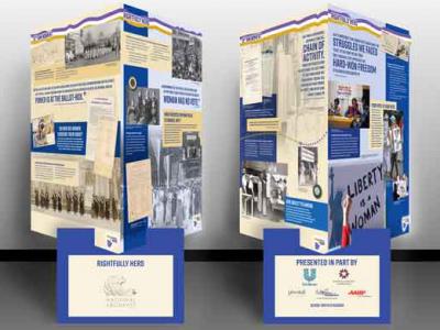 Woman Suffrage Pop-Up Exhibits Available to the Public