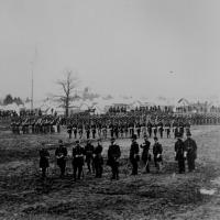 10. Dismounted parade of the 7th New York Cavalry in camp, 1862.