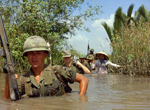 vietnam war in action in color