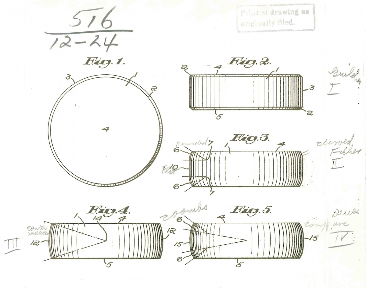 Patent drawing of a hockey puck