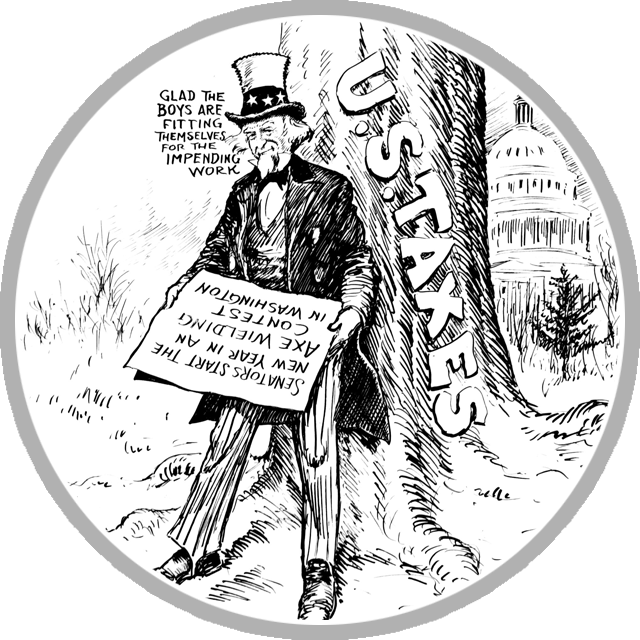 Berryman cartoon about taxes