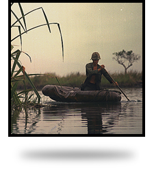 Vietnam. Private First Class David Sletten, medic, Company B, !st Battalion, 27th Infantry, 25th Infantry Division, paddles a three-man assault boat down the canal toward a breaking point during Operation Tong Thang I.